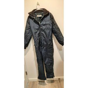 Vintage Midwest Outerwear Sno-Mobile Suit  Blue One Piece Size Small